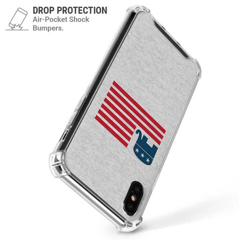 Republican American Flag iPhone XS Max Clear Case